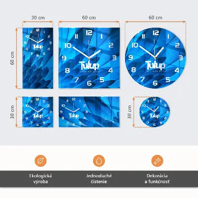 Négyzet alakú üvegóra Lap