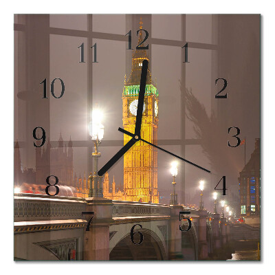 Négyzet alakú üvegóra Big Ben