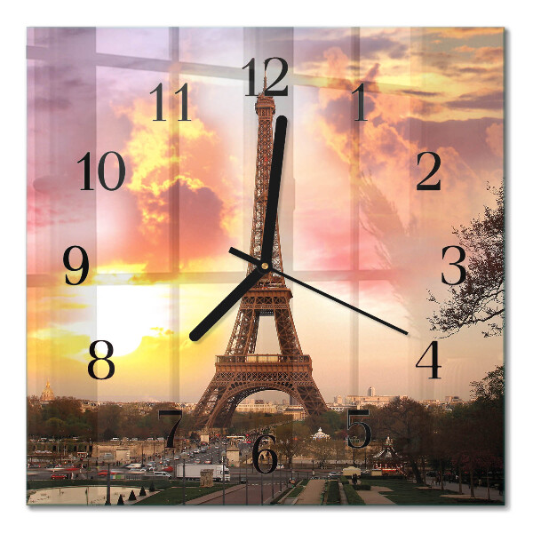 Négyzet alakú üvegóra Eiffel-torony Párizs