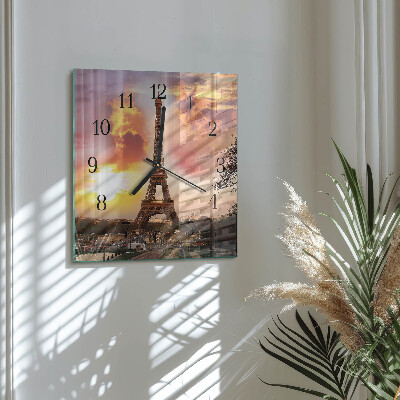 Négyzet alakú üvegóra Eiffel-torony Párizs