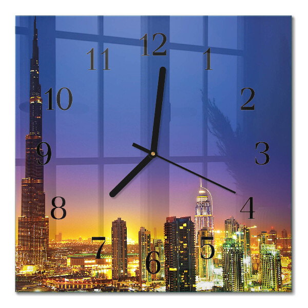 Négyzet alakú üvegóra Dubai Horizon