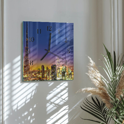 Négyzet alakú üvegóra Dubai Horizon