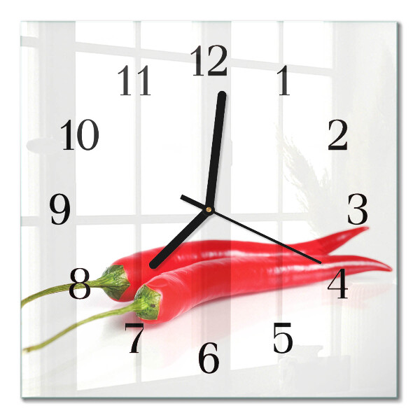 Négyzet alakú üvegóra Chili paprika