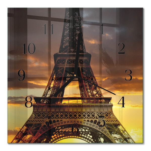 Négyzet alakú üvegóra Eiffel-torony Párizs