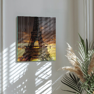 Négyzet alakú üvegóra Eiffel-torony Párizs