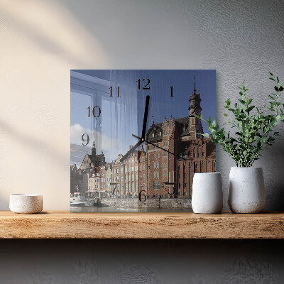Négyzet alakú üvegóra Gdańsk