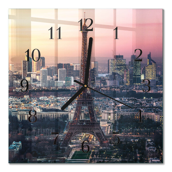 Négyzet alakú üvegóra Eiffel-torony Párizs