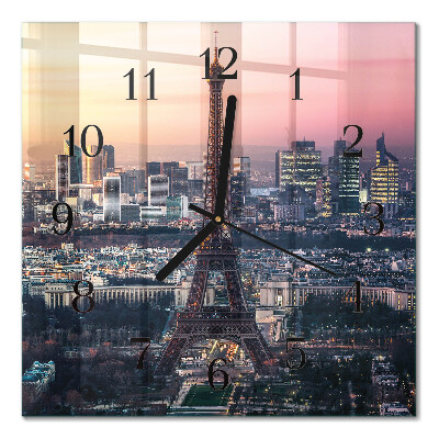 Négyzet alakú üvegóra Eiffel-torony Párizs