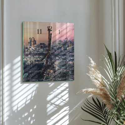 Négyzet alakú üvegóra Eiffel-torony Párizs