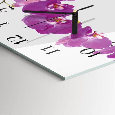 Négyzet alakú üvegóra Orchidea