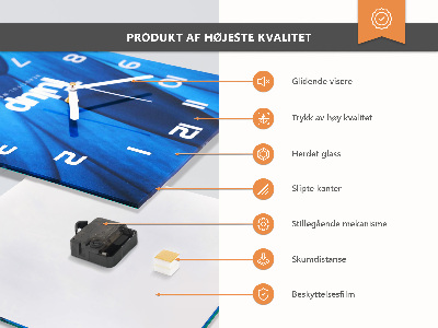 Négyzet alakú üvegóra Víz mésszel