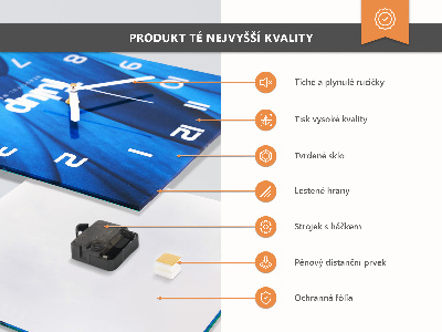 Négyzet alakú üvegóra Téglafal