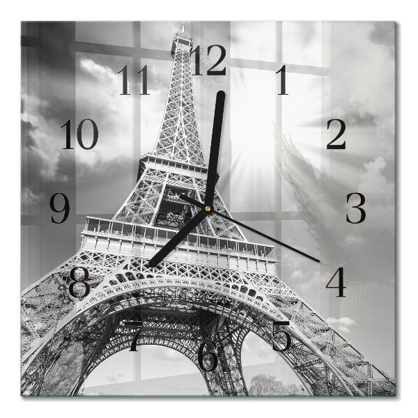 Négyzet alakú üvegóra Eiffel-torony Párizs