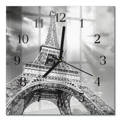 Négyzet alakú üvegóra Eiffel-torony Párizs