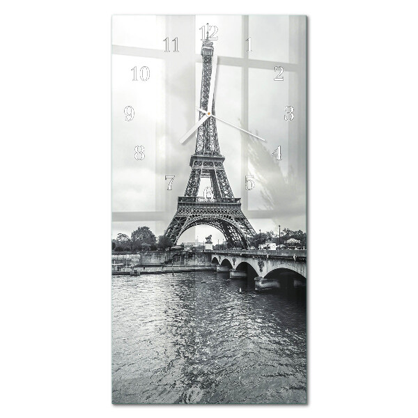 Függőleges üvegóra Kilátás az Eiffel-toronyra
