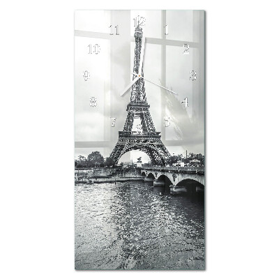 Függőleges üvegóra Kilátás az Eiffel-toronyra