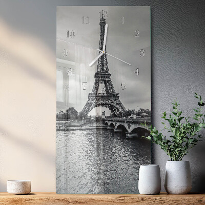 Függőleges üvegóra Kilátás az Eiffel-toronyra