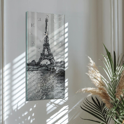 Függőleges üvegóra Kilátás az Eiffel-toronyra