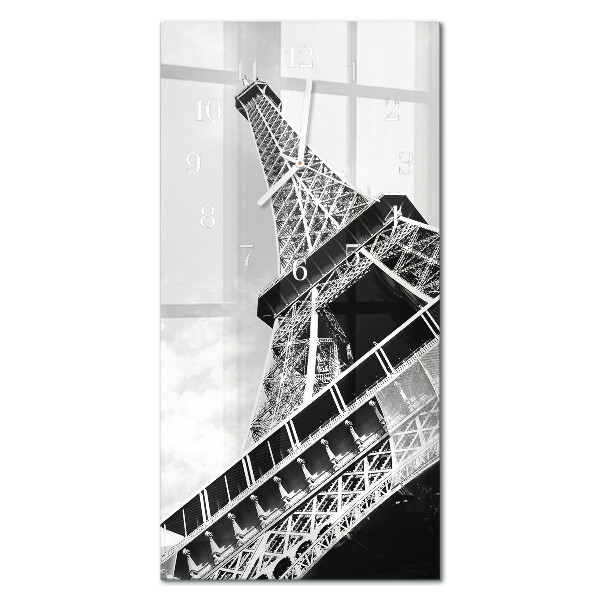 Négyszögletes fali üvegóra Eiffel-torony