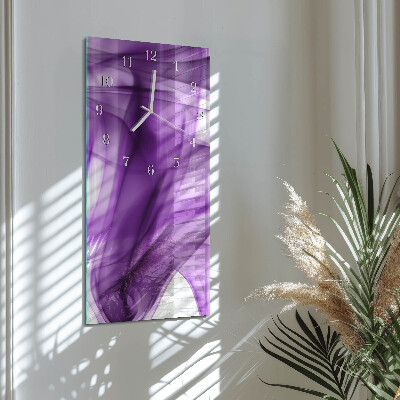 Négyszögletes fali üvegóra Viola minta