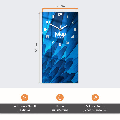 Négyszögletes fali üvegóra Vízfelszín