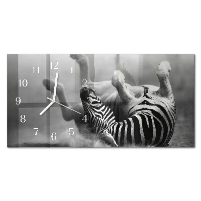Téglalap alakú vízszintes üvegóra Afrikai zebra