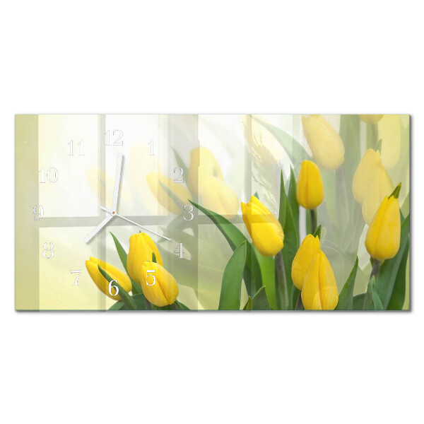 Téglalap alakú vízszintes üvegóra Kerti tulipánok