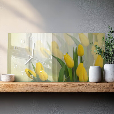 Téglalap alakú vízszintes üvegóra Kerti tulipánok