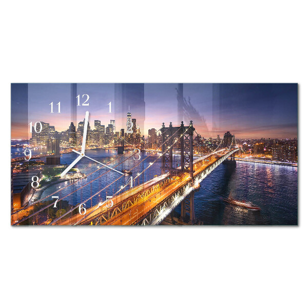 Négyszögletes üvegóra vízszintesen New York