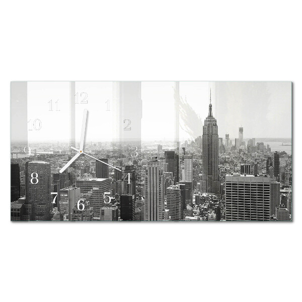 Téglalap alakú vízszintes üvegóra New York Manhattan