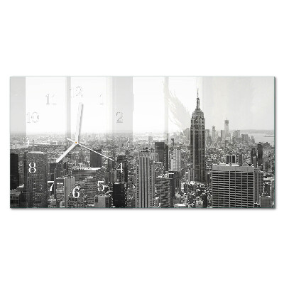 Téglalap alakú vízszintes üvegóra New York Manhattan