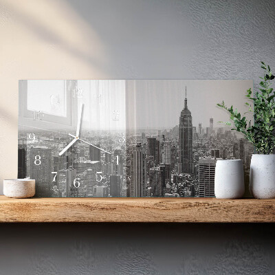Téglalap alakú vízszintes üvegóra New York Manhattan
