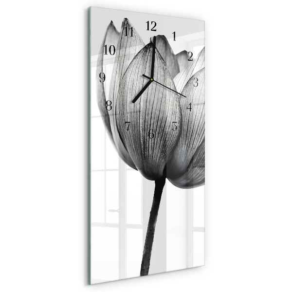 Négyszögletes fali üvegóra Tulipán