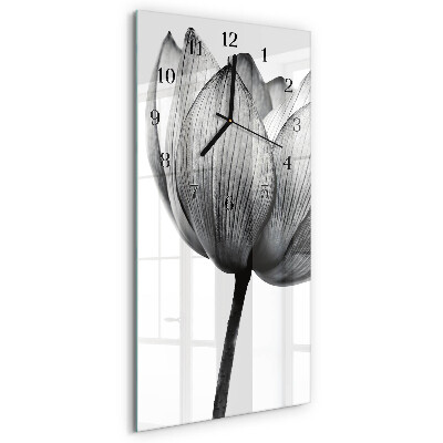 Négyszögletes fali üvegóra Tulipán