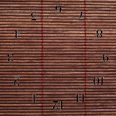 Négyszögletes fali üvegóra Bambusz redőnyök