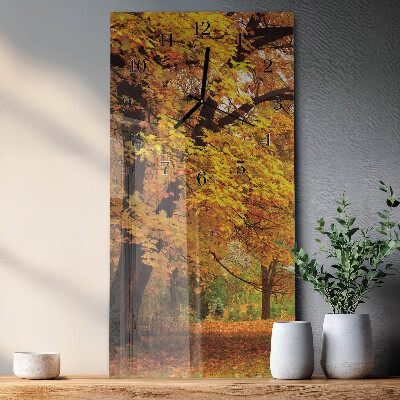 Négyszögletes fali üvegóra Fa