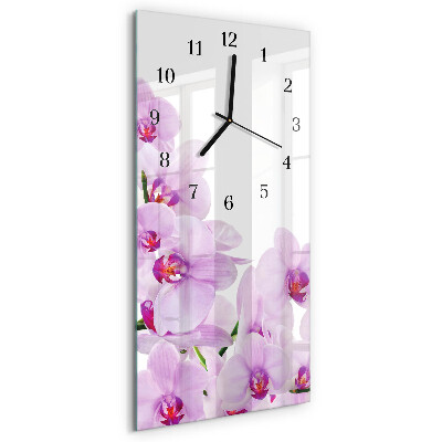 Négyszögletes fali üvegóra Orchideák