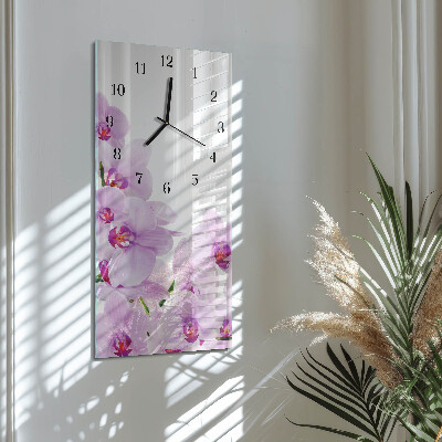 Négyszögletes fali üvegóra Orchideák