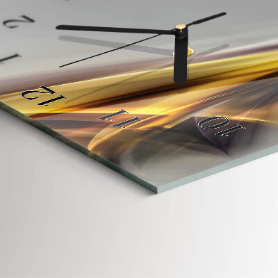 Négyszögletes fali üvegóra Absztrakció