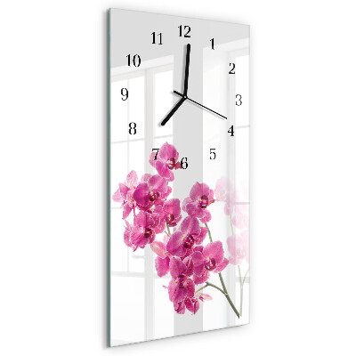 Négyszögletes fali üvegóra Orchideák