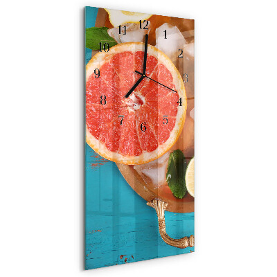 Négyszögletes fali üvegóra Grapefruit