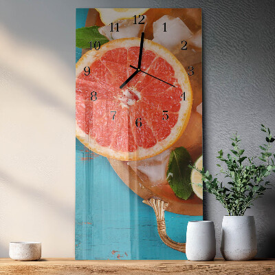 Négyszögletes fali üvegóra Grapefruit