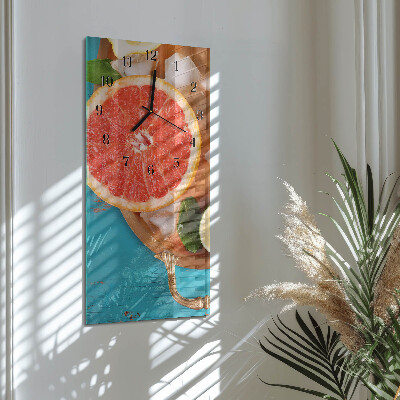Négyszögletes fali üvegóra Grapefruit