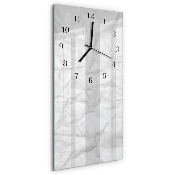 Függőleges üvegóra Egy papírlap