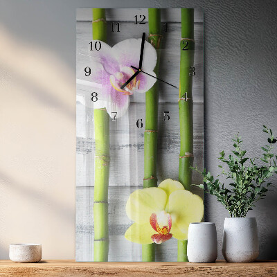 Függőleges üvegóra Orchidea bambusz