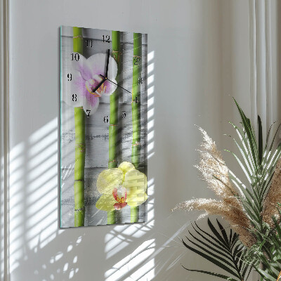 Függőleges üvegóra Orchidea bambusz