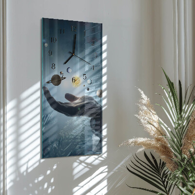 Négyszögletes fali üvegóra A bolygó keze