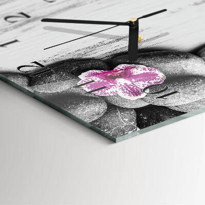 Függőleges üvegóra Orchidea kövek