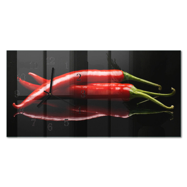 Négyszögletes üvegóra vízszintesen Csípős paprika