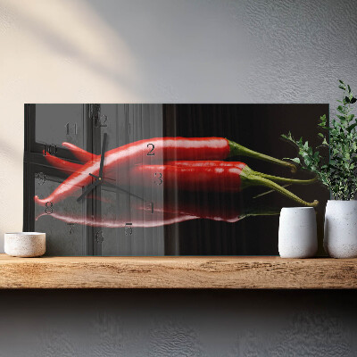 Négyszögletes üvegóra vízszintesen Csípős paprika